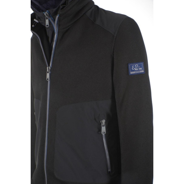 CHAQUETA ACOLCHADA DE HOMBRE MESH CON SOFTSHELL NEGRO