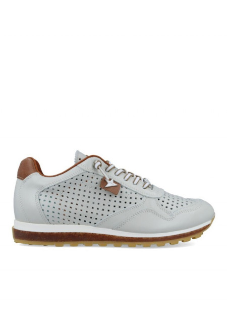 CETTI 848 ZAPATILLAS DE CUERO BLANCO 