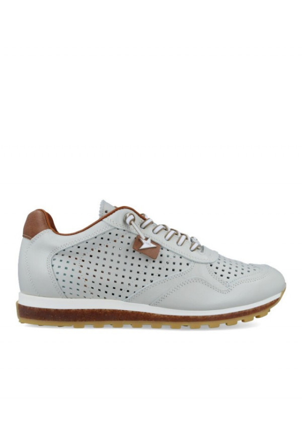 CETTI 848 ZAPATILLAS DE CUERO BLANCO 