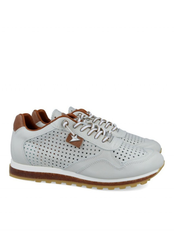 CETTI 848 ZAPATILLAS DE CUERO BLANCO 