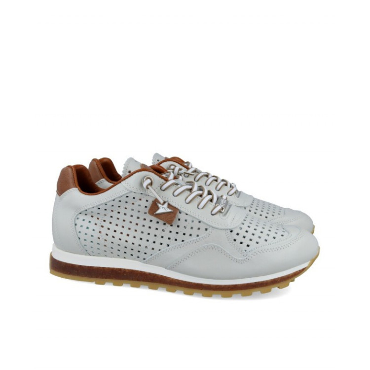 CETTI 848 ZAPATILLAS DE CUERO BLANCO 