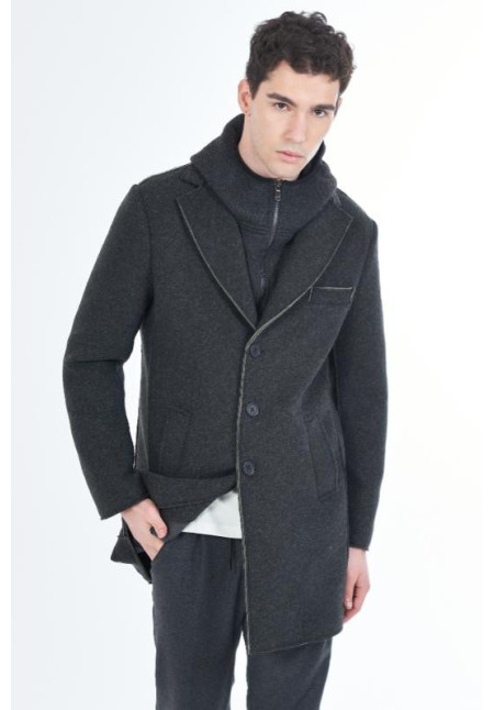 ABRIGO DE HOMBRE NEOPRENO GRIS YES ZEE ITALIA